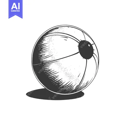 Aset desain premium: A single stylized eyeball rendered in grayscale illustration style