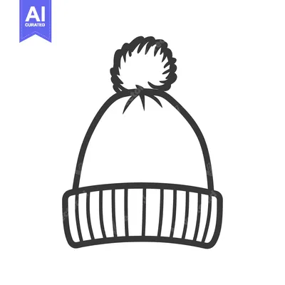 Aset premium populer: This image shows a hat with a fluffy pom pom