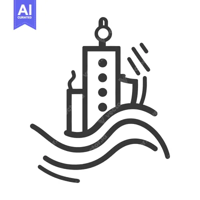 Popular premium asset: A detailed illustration depicts a structure emitting light over water