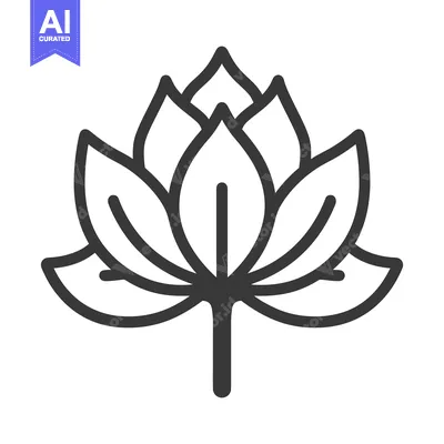 Aset desain premium: A detailed illustration depicts a stylized symmetrical flower with pet
