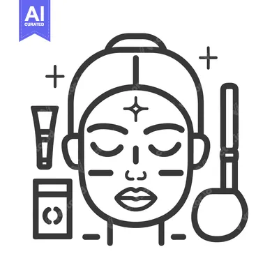 Aset premium populer: A vector illustration of a woman undergoing a facial treatment procedu