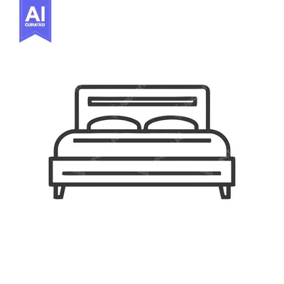 Popular premium asset: Minimalist Bed Icon: Clean Line Art for Interior Design Concepts
