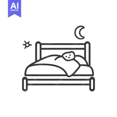 Aset premium populer: A person is sleeping in a bed under the sun and the moon