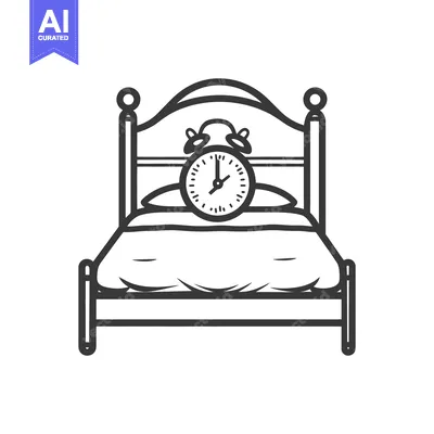 Popular premium asset: An illustration depicts a bed with an alarm clock resting on a pillow