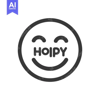Premium design asset: A simple smiling face logo contains a word within a circle