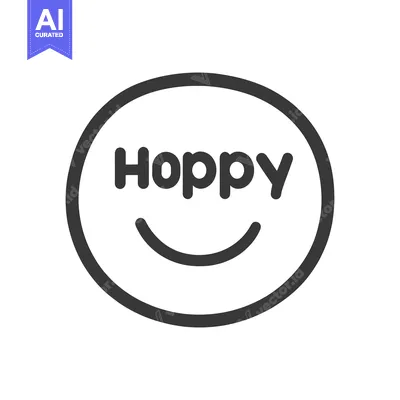 Aset premium populer: A simple graphic featuring a smiling face within a circle shape