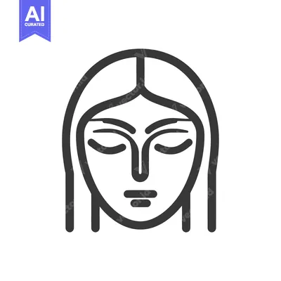 Popular premium asset: A stylized illustration of a woman with closed eyes