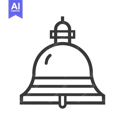 Aset premium populer: A Simple Illustration Depicting A Traditional Bell Structure