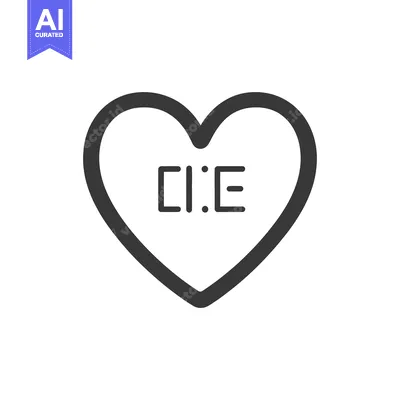 Aset premium populer: Simple heart shaped symbol with letters inside its boundary