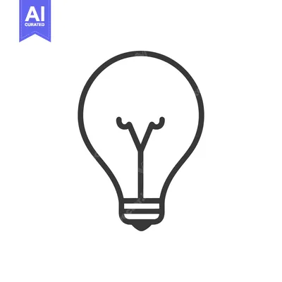Premium design asset: A Simple Black And White Illustration Of A Light Bulb