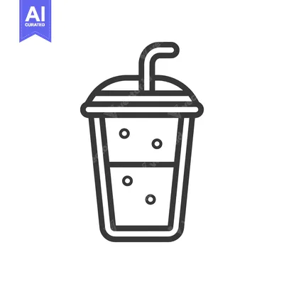 Popular premium asset: A stylized illustration of a drink in a plastic cup