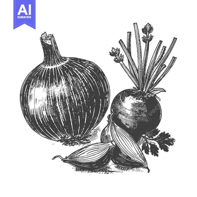 Aset premium populer: Onion Beet Garlic and Parsley Vegetable Illustration