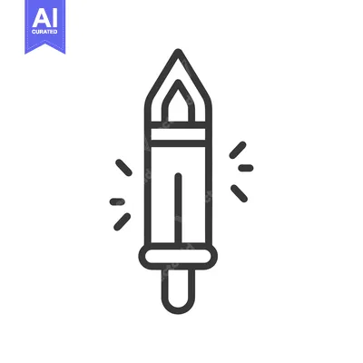 Premium design asset: A simple line art illustration of a lit candle