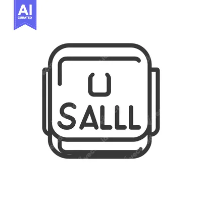 Aset desain premium: A simple illustrated outline of a rectangular box and text