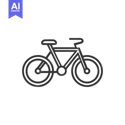 Premium design asset: Minimalist Bicycle Icon: Clean Line Art on White Background