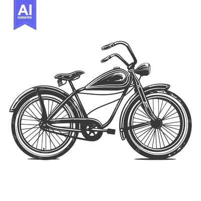 Aset premium populer: Classic Bicycle Depicted With Detailed Illustration In Monochrome Styl