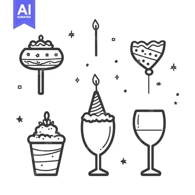 Popular premium asset: Simple illustrated decorations used to celebrate a special occasion