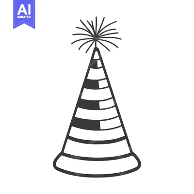 Popular premium asset: A striped party hat decorated with a decorative pompom