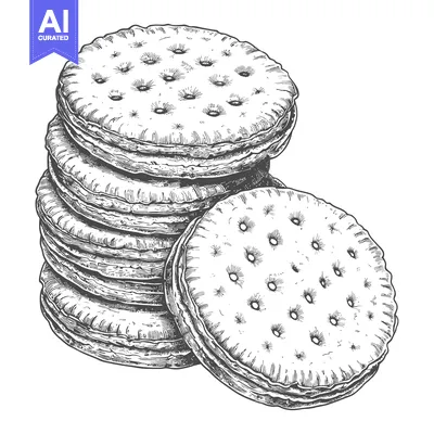 Popular premium asset: A Stack of Delicious Cream Filled Sandwich Cookies