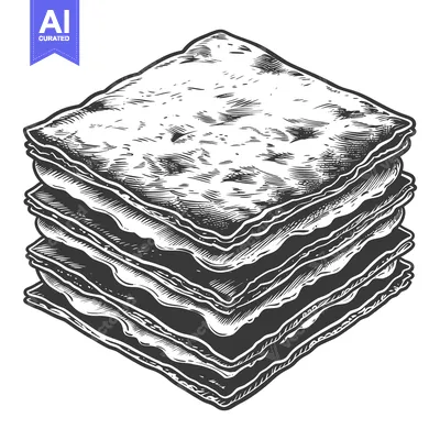 Aset desain premium: A Stack of Crispy Layered Pastries
