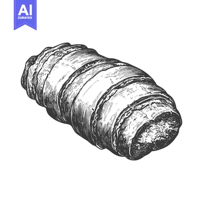 Aset desain premium: Hand Drawn Illustration Of A Delicious Pastry