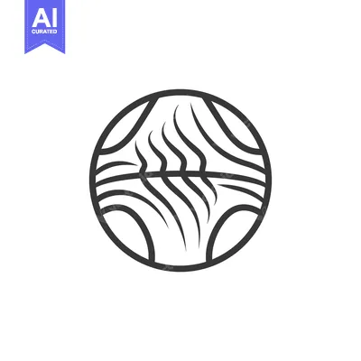 Premium design asset: Black and White Circular Design with Curved Lines