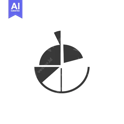 Premium design asset: Black and White Circular Graphic with Four Sections