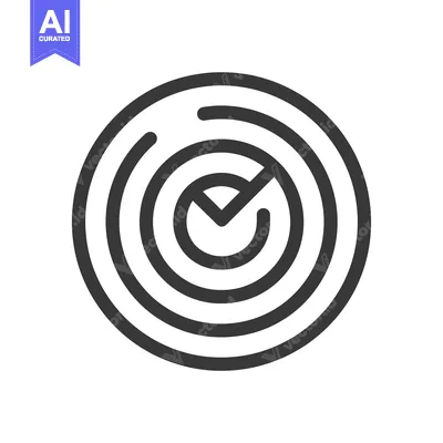 Popular premium asset: Black and White Circular Icon with Checkmark in the Center