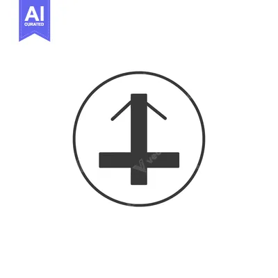 Popular premium asset: Black and White Circular Icon with Upward Arrow and Cross