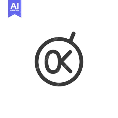 Aset premium populer: Black and White Circular OK Symbol Icon