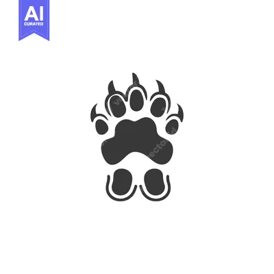 Aset premium populer: Black and White Claw Print with Claws