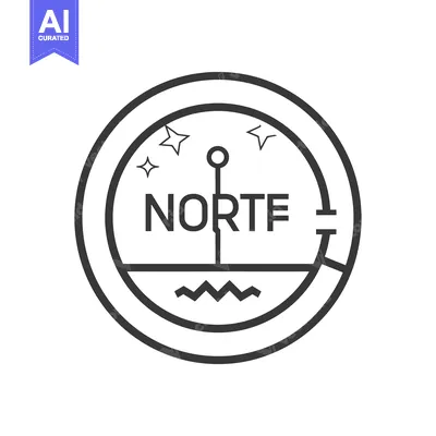 Popular premium asset: Black and White Compass with Stars and Zigzag Line