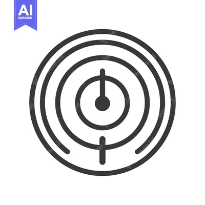 Aset premium populer: Black and White Concentric Circles with a Crosshair in the Center