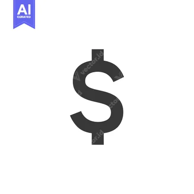 Popular premium asset: Black and White Dollar Sign Icon