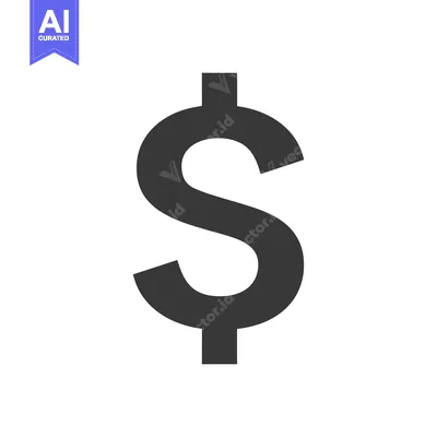 Aset premium populer: Black and White Dollar Sign Icon