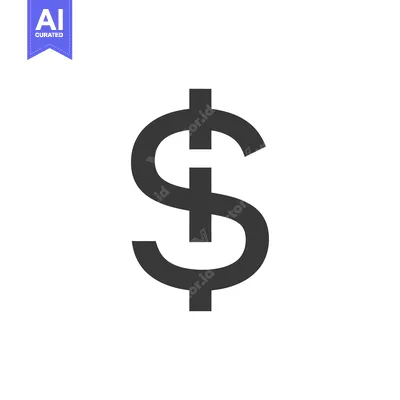 Popular premium asset: Black and White Dollar Sign Icon