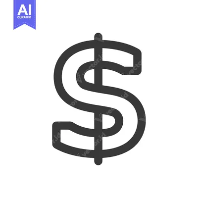 Aset premium populer: Black and White Dollar Sign Icon