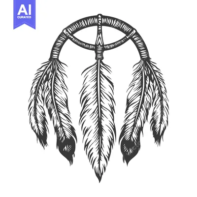 Popular premium asset: Black and White Dreamcatcher with Three Feathers