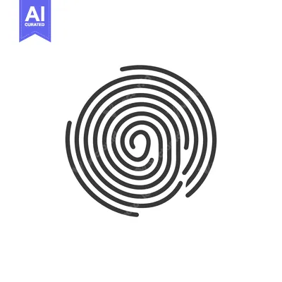 Aset premium populer: Black and white fingerprint icon