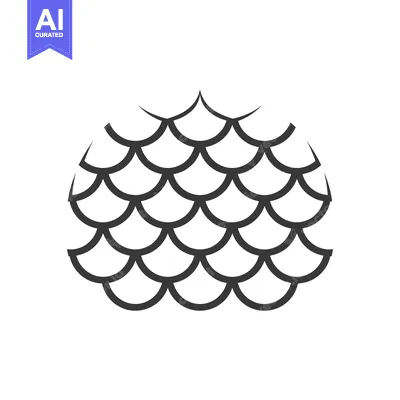 Popular premium asset: Black and White Fish Scale Pattern