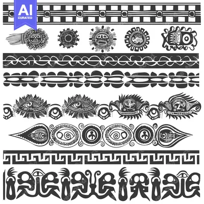 Black and White Geometric and Tribal Pattern Designs