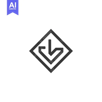 Premium design asset: Black and White Geometric Arrow Icon