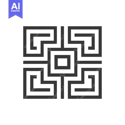 Aset desain premium: Black and White Geometric Square Pattern