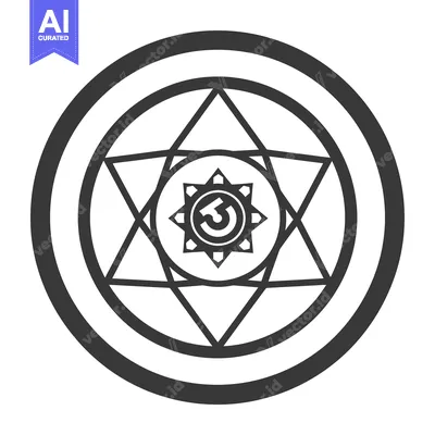 Popular premium asset: Black and White Geometric Star and Circle Design