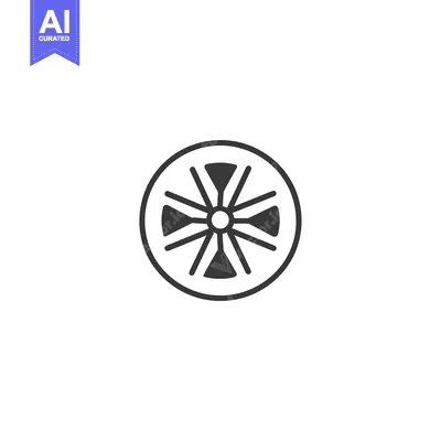 Popular premium asset: Black and White Icon Depicting a Wheel