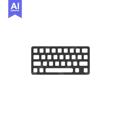 Aset desain premium: Black and White Icon of a Computer Keyboard
