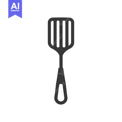 Popular premium asset: Black and White Icon of a Kitchen Spatula