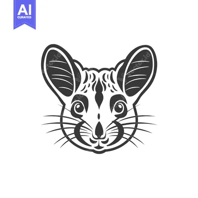 Popular premium asset: Black and White Illustrated Head of a Mouse