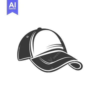 Aset premium populer: Black and white illustration of a baseball cap