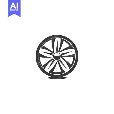Popular premium asset: Black and White Illustration of a Circular Wheel with Spokes